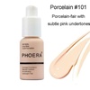 Image 2: Phoera Foundation Makeup Full Coverage Liquid Base Brighten Long Lasting Shade