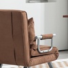 Image 3: HomCom 4-in-1 Chair Bed, Faux Suede & Velvet Feel