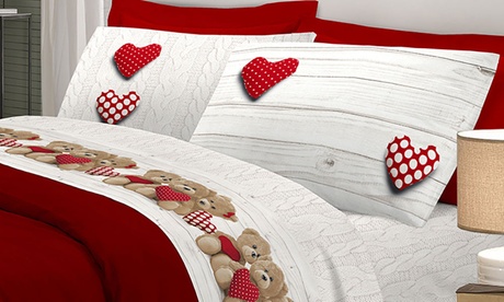 Completo lenzuola Orsetti disponibile in 3 misure e 3 colori