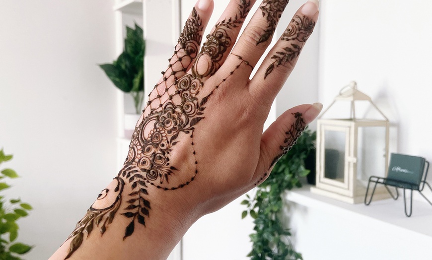 Image 1: Your Henna, Your Style: Low, Medium or High Coverage Henna Tattoo