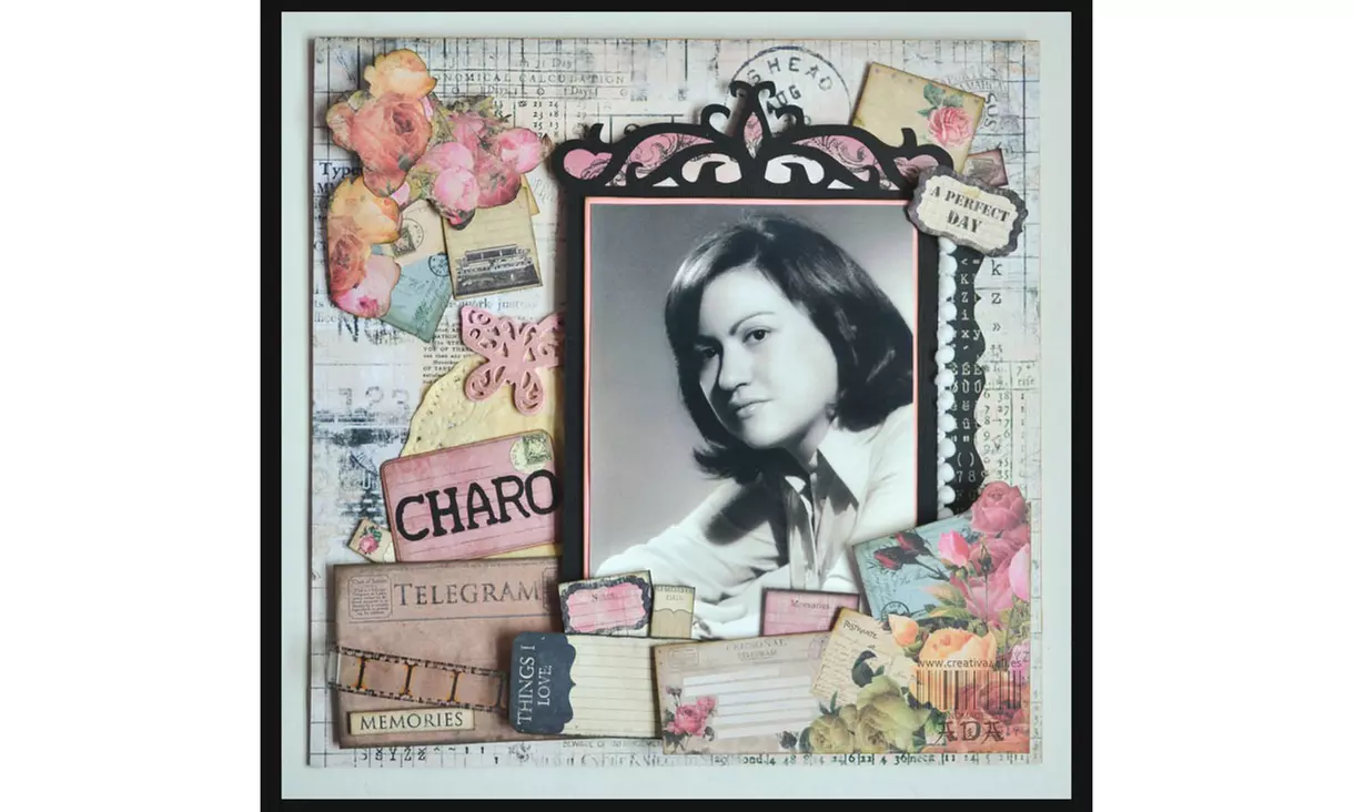 Cuadro o álbum de scrapbook personalizado con hasta 30 fotos, diseñado a mano, para 1 persona; ahorra al 34% - Primary Image