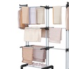 Image 2: Black or Blue Four-Tier Foldable Laundry Dryer Rack Indoor or Outdoor
