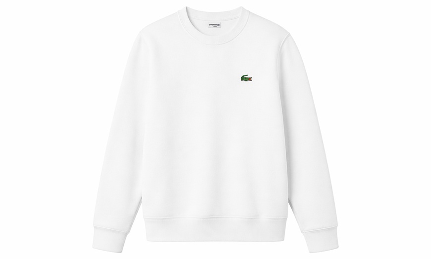 Image 7: Lacoste sweater met ronde hals en logo van katoenfleece