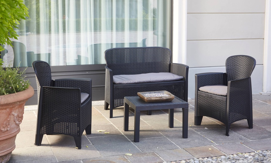 Image 4: Tuinset met rotan meubels inclusief kussens