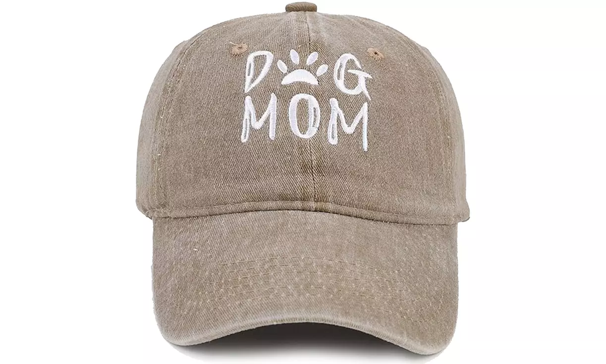 Pure Cotton "Dog Mom" Baseball Cap Hat