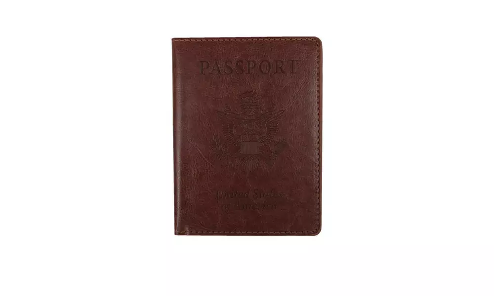 RFID Travel Wallet with Card Slot Faux Leather Passport Case Vaccine Card Holder
