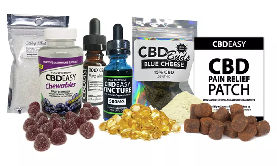 CBD Products from CBDEasy (Up to 55% Off). Three Options Available. - Primary Image