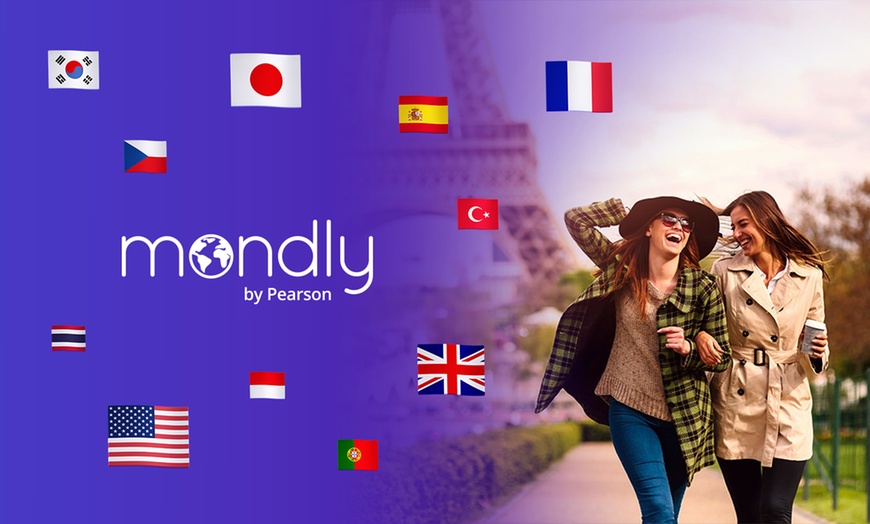 Image 1: Prémium curso online de idiomas vía app o computadora con Mondly