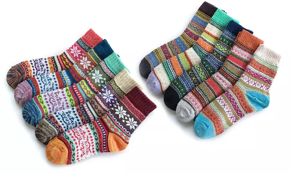 10x Bunte Thermo-Socken für Damen