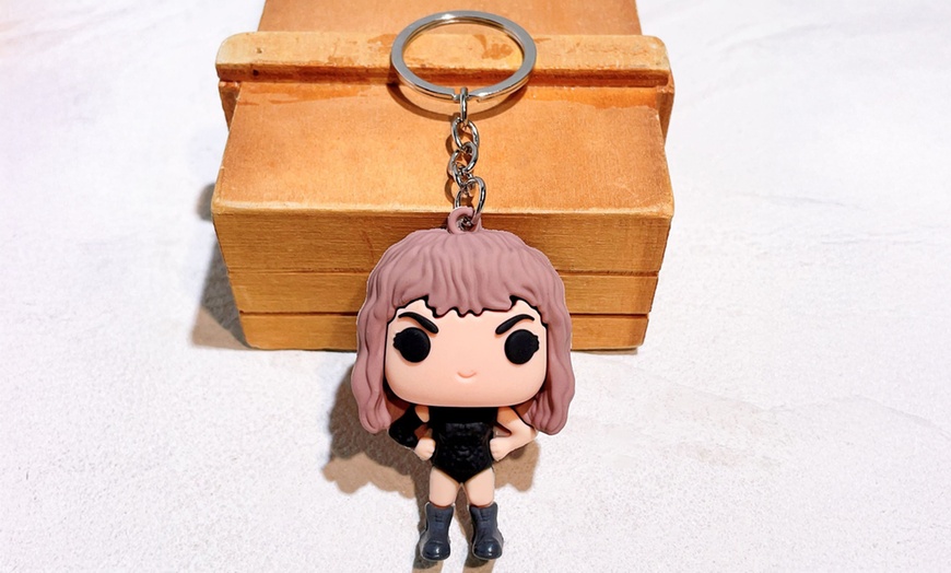 Image 5: Four-Piece Taylor Swift Doll Keychains in Eco-Friendly Silicone 