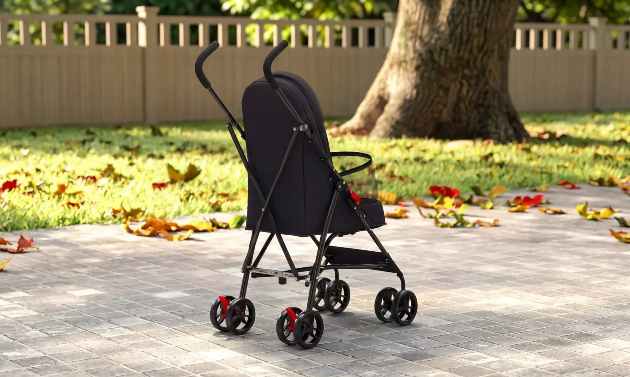 PawHut Foldable Pet Stroller with Canopy