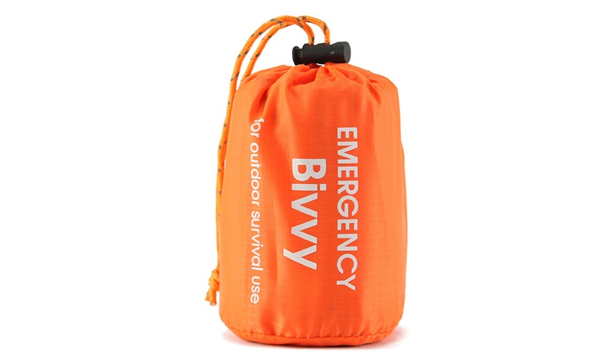 Image 2: 2-Pack Emergency Sleeping Bag Waterproof Thermal Bivy Sack Survival Camping Bag