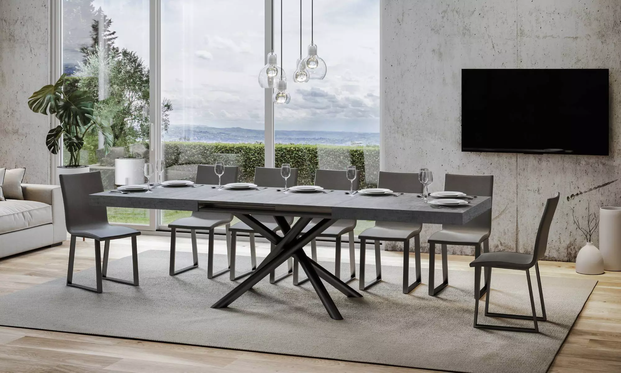 Table avec rallonge "Famas"