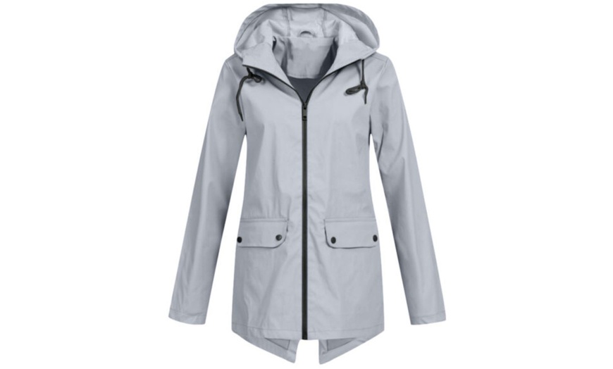 Image 11: Women's Lightweight Zip-through Hooded Windbreaker Jacket