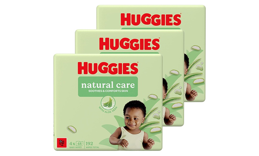 Image 2: Up to 6-Pack Huggies Natural Care PF Baby Wipes Sensitive Unscented