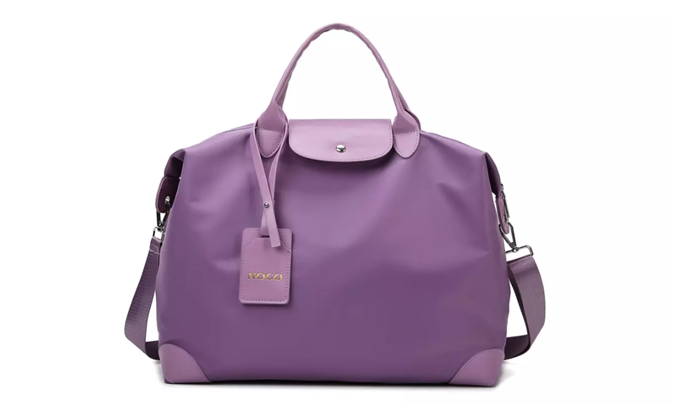 Water-resistant Large Tote Bag with Zip Closure and Trolley Sleeve