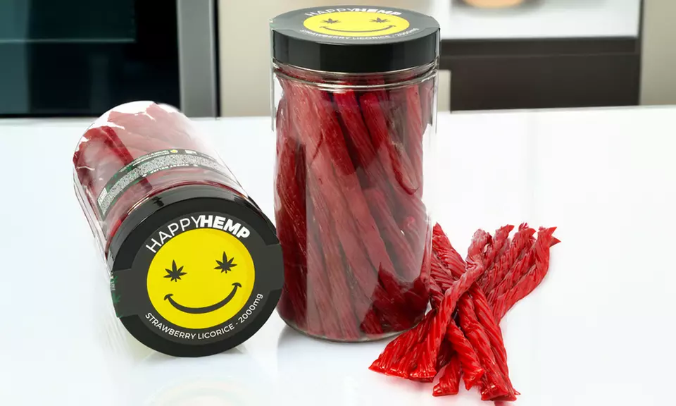 CBD Infused Strawberry Licorice from Happy Hemp
