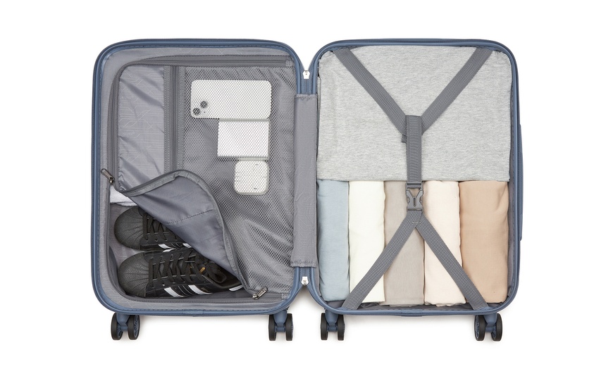 Image 5: Lot de 1 ou 3 valises bleues Kono en coque dure