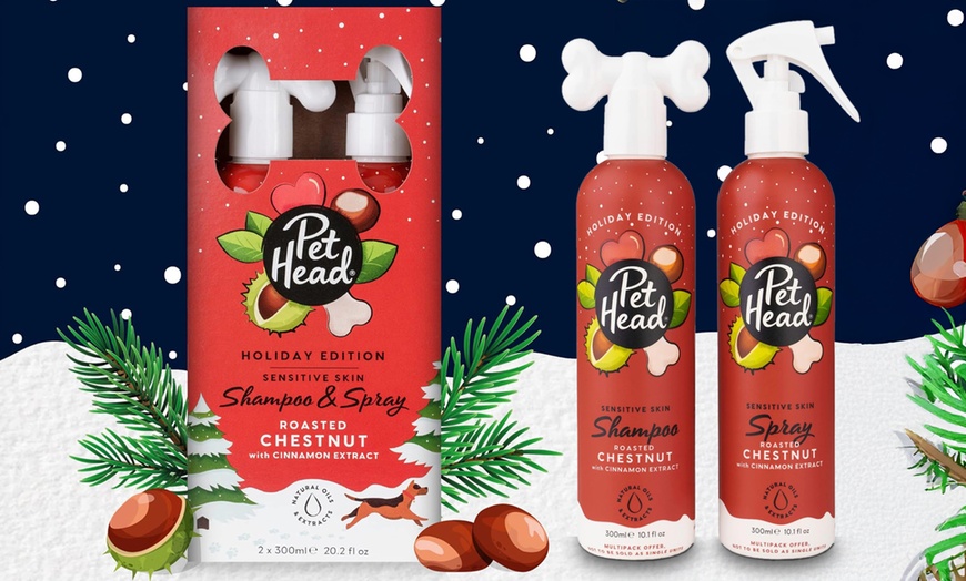 Image 1: Pet Head Festive Roasted Chestnut Shampoo & Spray 300ml