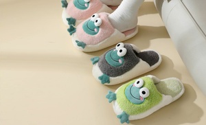 Winter Indoor Frog Design Slippers