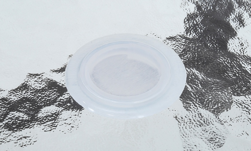 Image 26: Outdoor Rippled Tempered Glass Coffee Table with 4 Styles