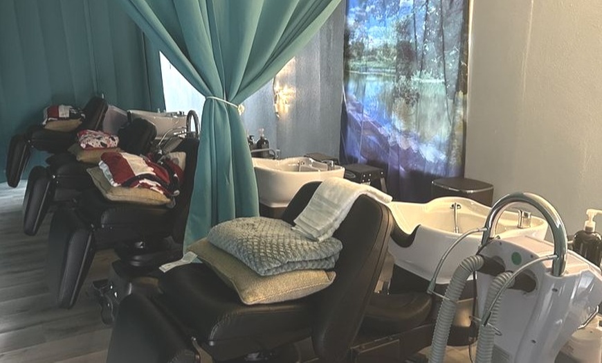 Image 6: 90 Min Deluxe Head Spa w/Massage + Organic Mini-Facial for 1 or 2