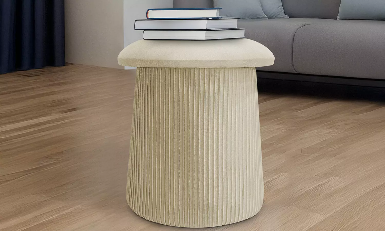 Pouf im Pilz-Design mit integriertem Stauraum