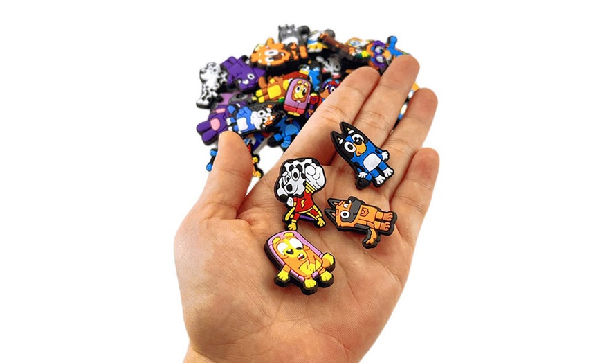 Image 8: 35-Piece Bluey Inspired Shoe Charms with Organiser