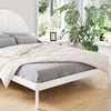 Image 1: Artiss Bed Frame Queen Size Wooden White