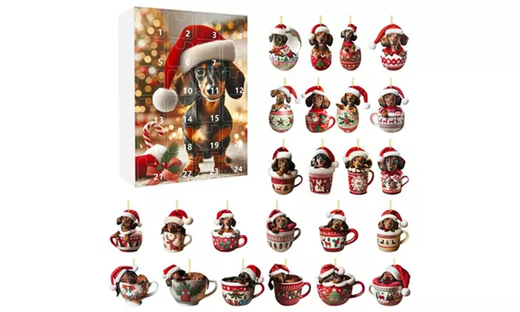 Dachshund Pendant Countdown Calendar