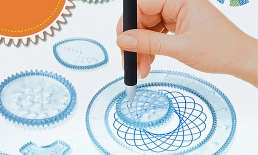 Image 4: 27-Piece Spirograph Design Set, Creative Pattern Making for All Ages