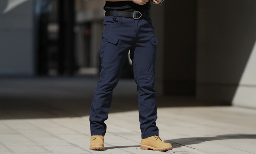 Image 2: Men's Stretchy Cargo Work Pants 