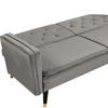 Image 3: Malmo Plush Velvet Sofa Bed
