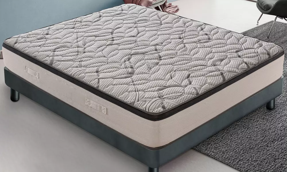 Colchón Deluxe de memory foam y carbono con 7 zonas de soporte