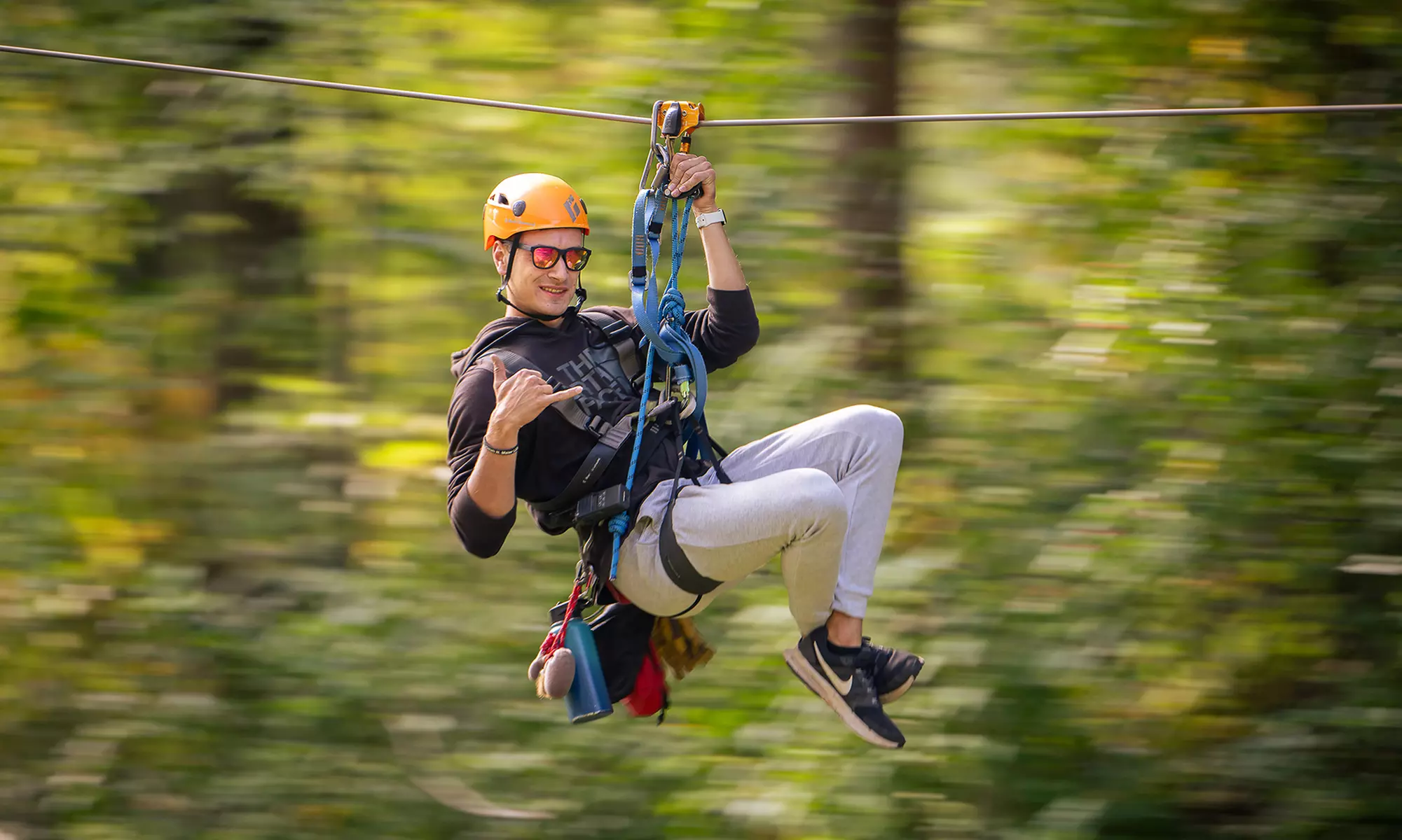 Aerial Excursion Zipline Tour + Basecamp Package for 1,2,3,4, or 8 People at Refreshing Mountain (Up to 25% Off) - Primary Image