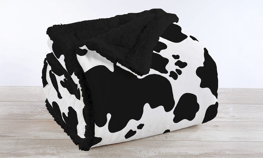 Image 6: Couverture plaid double face sherpa et microfibre