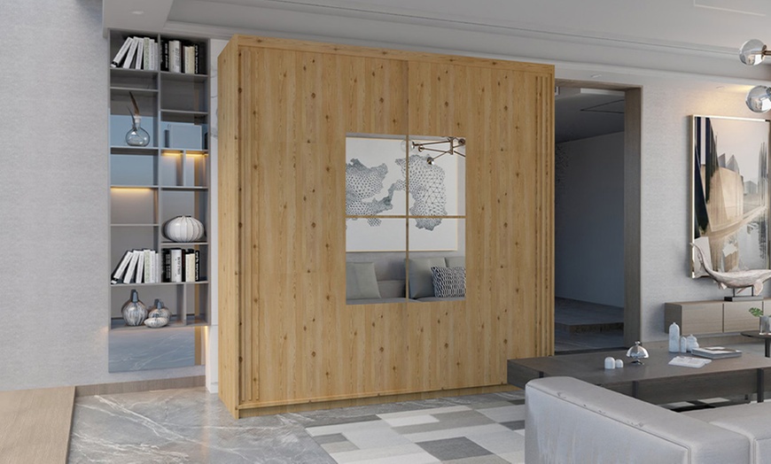 Image 9: Moscow Sliding Wardrobe with Central Mirror 