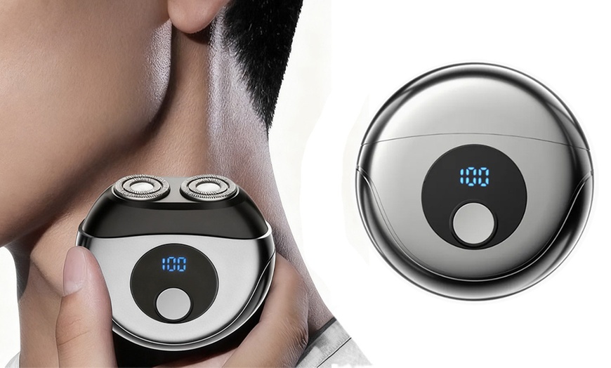 Image 1: Tragbarer, über USB aufladbarer Mini-Barttrimmer für Herren