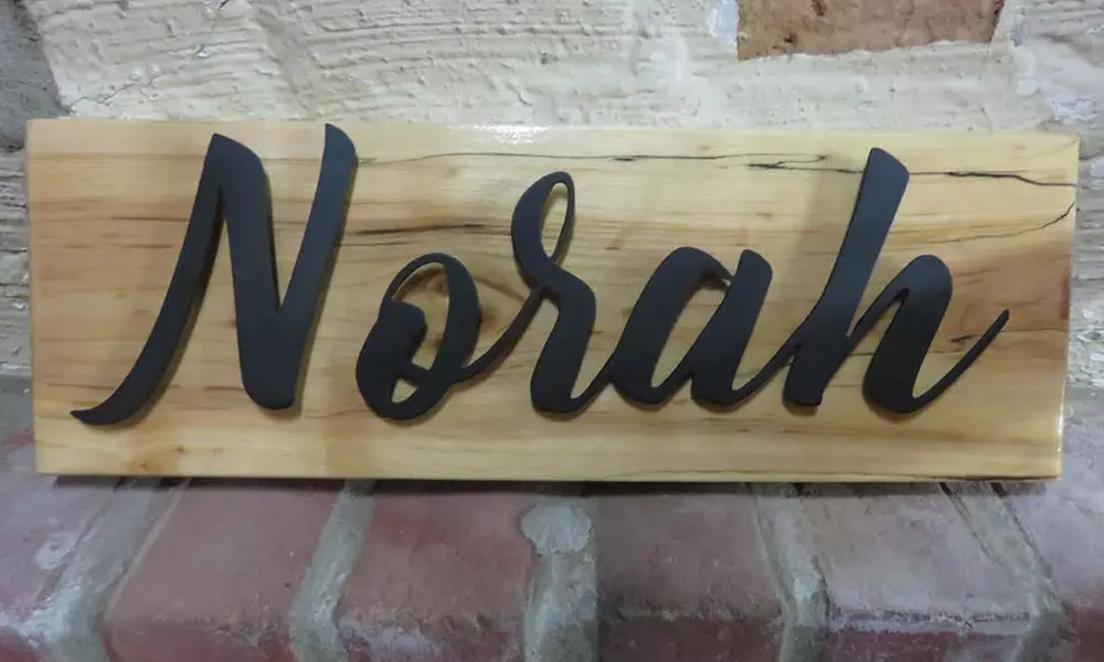 Wood and Metal Name Plaque Making Class for One or Two People at The Village Workshop (Up to 51% Off) - Primary Image