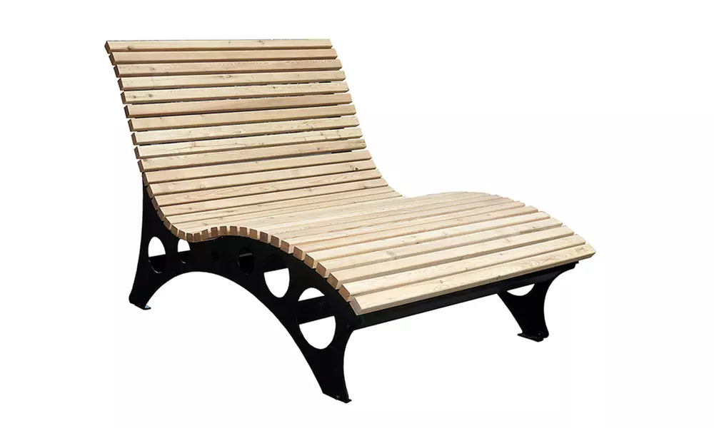 Home Deluxe Wellenholzholzliege „Taiga“