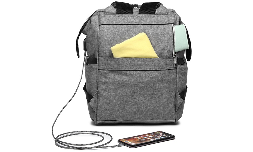 Image 10: Functional Backpack with Optional USB Charging Port