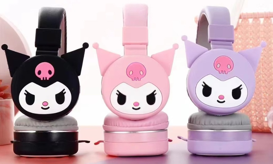 Image 2: Kids' Cartoon-Design Foldable Bluetooth Headphones