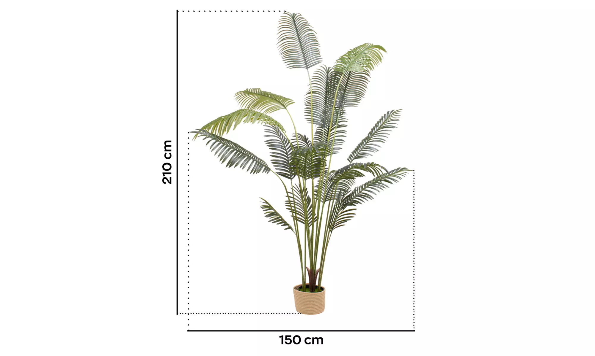 Plante tropicale artificielle avec pot