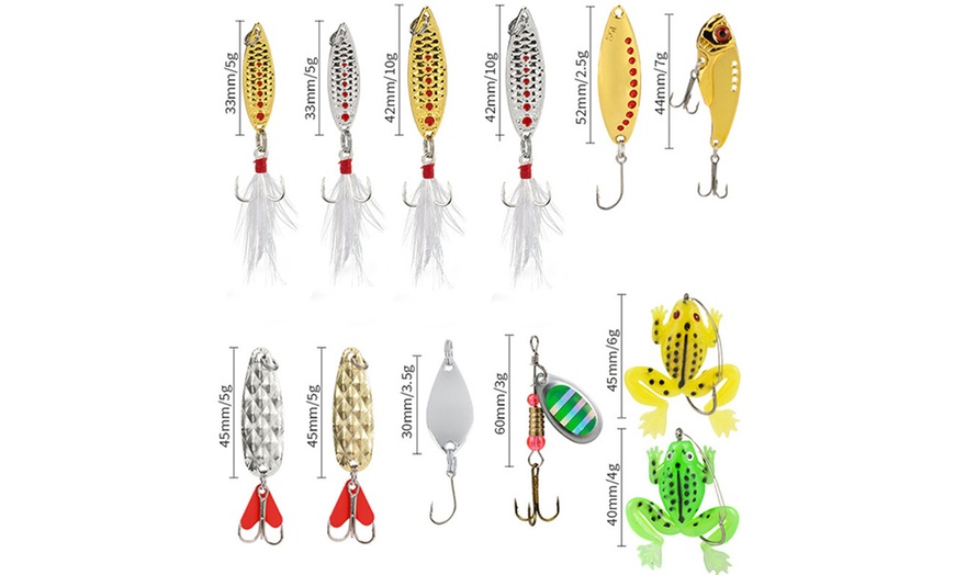 Image 6: 24-Piece Fishing Lure Gift Set with Assorted Sizes and Shapes