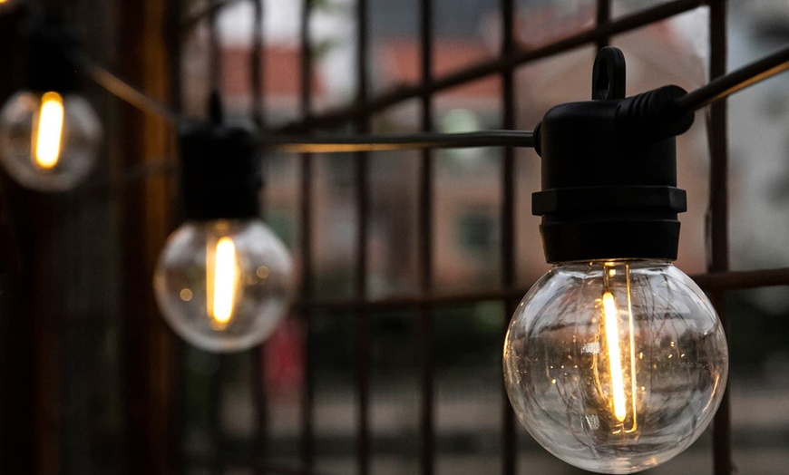Image 11: Up to Three Sets of Garden Solar-Powered Retro-Style Bulb