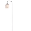 Image 2: Living And Home Chrome Floor Lamp with Clear Glass Shade, 150cm Height