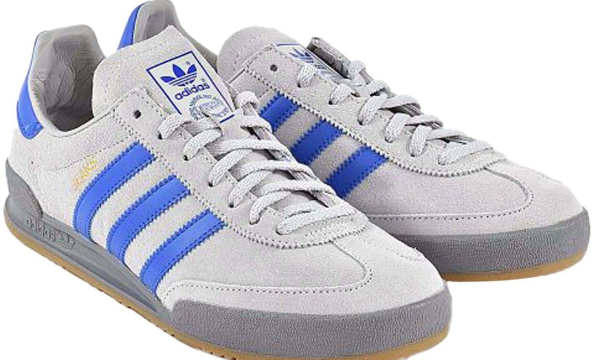 Image 2: Adidas Jeans Trainers, Iconic 80s Design in Grey & Blue