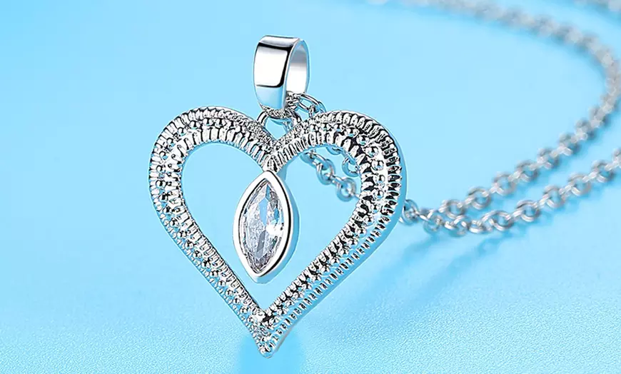 Image 2: Collier cœur orné de cristaux Swarovski®
