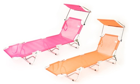 Lettino Sunny Star con parasole disponibile in 2 colori