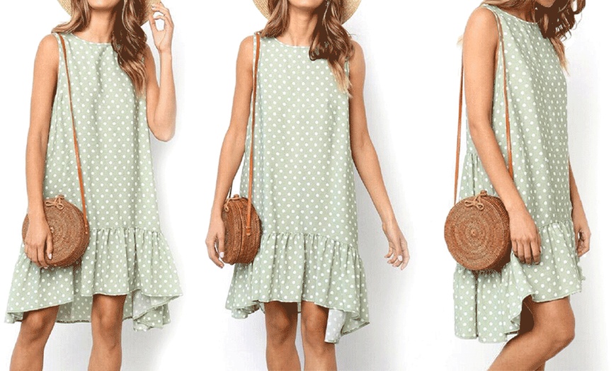 Image 5: Ruffle Polka Dot Dress